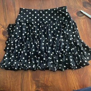 Black polkadot skirt